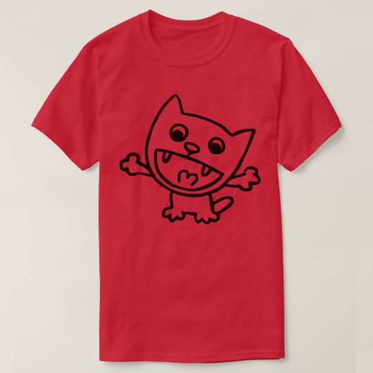 Happy Kitten Cartoon T-shirt (Design voorkant)
