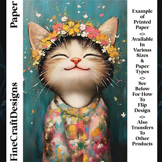 Happy Kitten, Flower Crown, Roze CQ8 Craft Paper (Creator heeft geüpload)