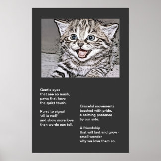 Happy Kitten Photocopy Effecten Poster