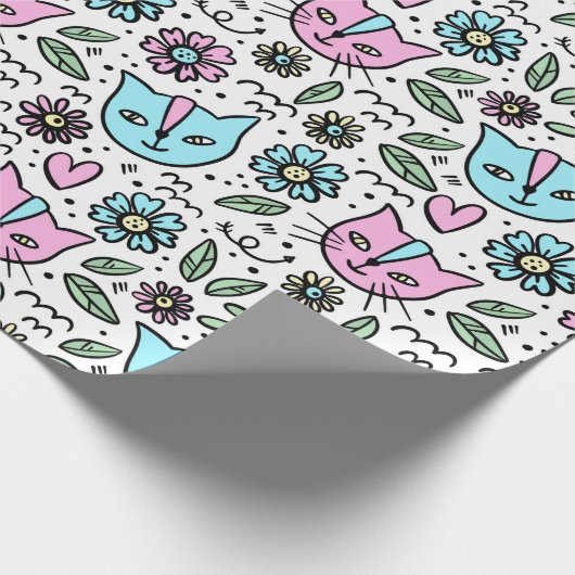 Happy Kittens Cadeaupapier (Hoek)