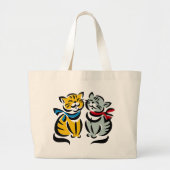Happy Kittens Grote Tote Bag (Voorkant)