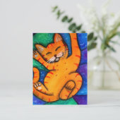 Happy Kitty Cat Briefkaart (Staand voorkant)