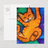 Happy Kitty Cat Briefkaart (Voorkant / Achterkant)