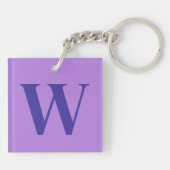 Happy Kitty Cat Paarse Sleutelhanger (Achterkant)