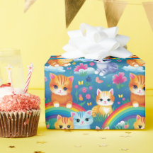 Happy Kitty Cats op regenboogwolken