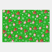 Happy Kitty Kerst Inpakpapier Set van 3 Vel (Voorkant 3)
