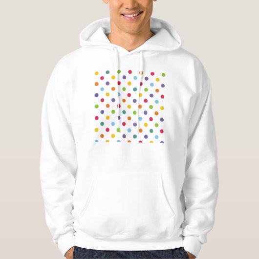 Happy kleurful polka stips hoodie (Voorkant)
