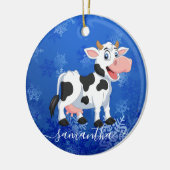 Happy Koe Blue Ceramic Ornament (Links)