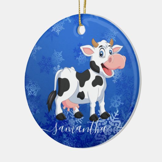 Happy Koe Blue Ceramic Ornament (Links)