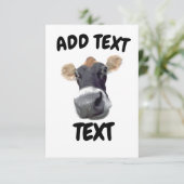 Happy Koe Face Bedankkaart (Staand voorkant)