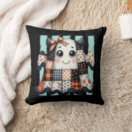 Happy Koe Ghost Halloween Patchwork Quilt Kussen