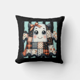 Happy Koe Ghost Halloween Patchwork Quilt Kussen