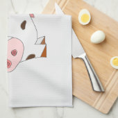 Happy Koe keukenhanddoek -  (Quarter Fold)