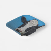 Happy Koe-portret Papieren Bordje (Gebogen)