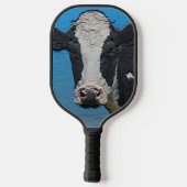 Happy Koe-portret Pickleball Paddle (Achterkant)