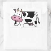 Happy Koe Rechthoekige Sticker (Tas)