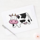 Happy Koe Rechthoekige Sticker (Envelop)