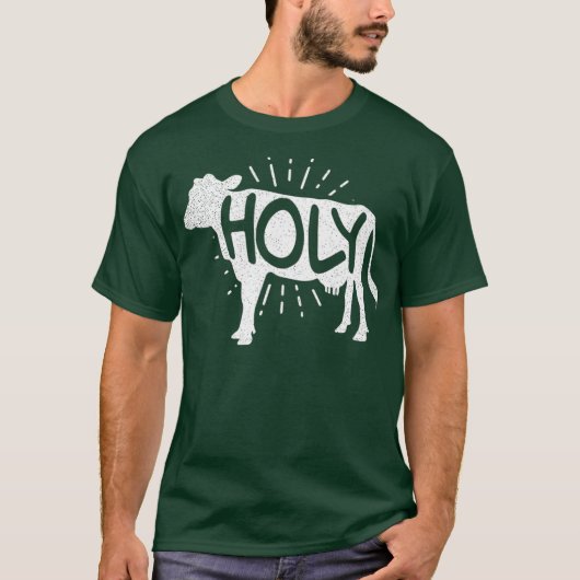Happy Koe Shirt Funny Heilige Koe Pun Gift (Voorkant)