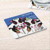 Happy Koeien Chanukah Kartonnen Onderzetters (Schuin)