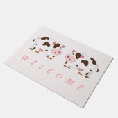 Happy Koeien Doormat Deurmat (Schuin)
