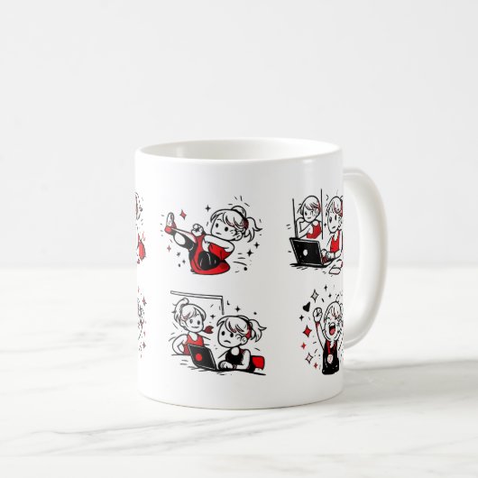 happy koffiemok (Voorkant rechts)