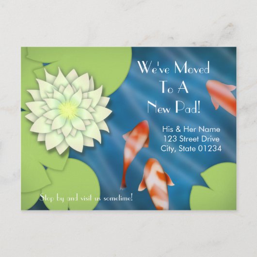 Happy Koi Moving Aankondiging (Voorkant)