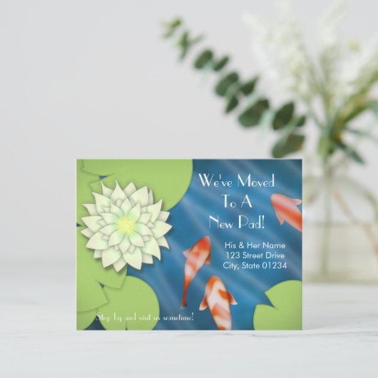 Happy Koi Moving Aankondiging (Staand voorkant)