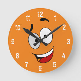 Happy Kook Art Clock - Wall Clock Ronde Klok