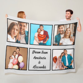 Happy-koppel moderne, gepersonaliseerde foto van d fleece deken
