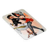 Happy Krampus met Temptress Vintage Kerstmis Magneet (Rechterzijde)