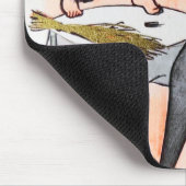 Happy Krampus met Temptress Vintage Kerstmis Muismat (Hoek)