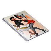 Happy Krampus met Temptress Vintage Kerstmis Notitieboek (Rechterzijde)