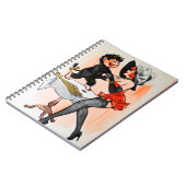 Happy Krampus met Temptress Vintage Kerstmis Notitieboek (Linkerzijde)