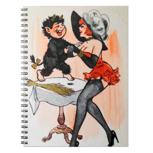 Happy Krampus met Temptress Vintage Kerstmis Notitieboek