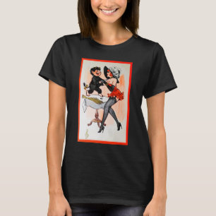 Happy Krampus met Temptress Vintage Kerstmis T-shirt