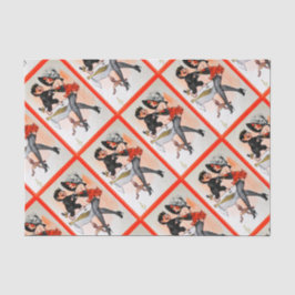 Happy Krampus met Temptress Vintage Kerstmis Tissuepapier