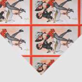 Happy Krampus met Temptress Vintage Kerstmis Tissuepapier (Detail)