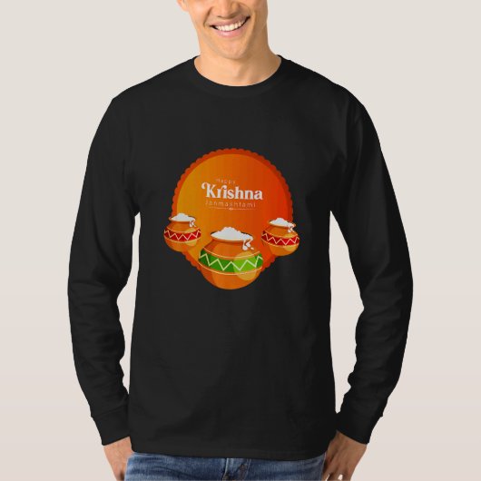 Happy Krishna Janmashtami T-shirt (Voorkant)