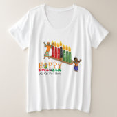  Happy KWANZAA 7 Beginselen Grote Maat T-shirt (Design voorkant)