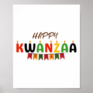 Happy Kwanzaa - 7 principes van Kwanzaa-T - shirts Poster