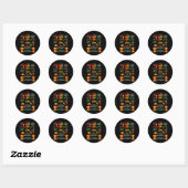 Happy Kwanzaa 7 Principes van Kwanzaa Vrouwen Mann Ronde Sticker (Vel)