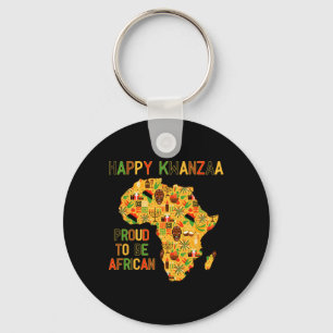 Happy Kwanzaa Africa Map 7 Principles Sleutelhanger