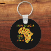 Happy Kwanzaa Africa Map 7 Principles Sleutelhanger (Voorkant)
