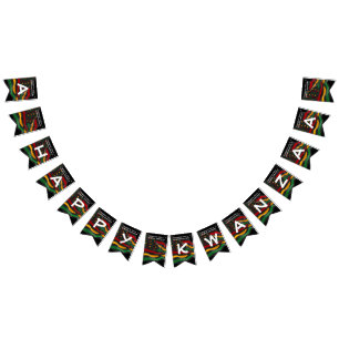 HAPPY KWANZAA African American USA Flag Vlaggetjes