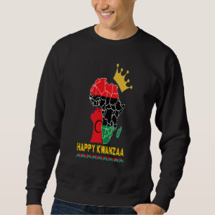 Happy Kwanzaa African Black Woman Queen Gold Crown Trui