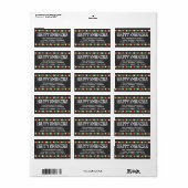 Happy Kwanzaa African mosaic return address Etiket (Full Sheet)