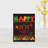 Happy Kwanzaa Afro-Amerikaanse vakantie 7 Seven Ca Kaart (Gele Bloem)