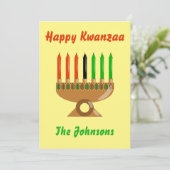 Happy Kwanzaa Beauful Feestdagenkaart (Staand voorkant)