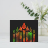 Happy Kwanzaa Bokeh Kinara Briefkaart (Staand voorkant)