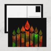 Happy Kwanzaa Bokeh Kinara Briefkaart (Voorkant / Achterkant)